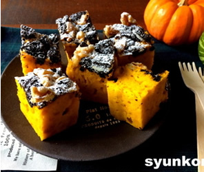 【ハロウィンに】レンジで３分！タッパーで＊かぼちゃとオレオのケーキ