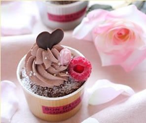 チョコのプティカップケーキ　～バレンタインレシピ♪