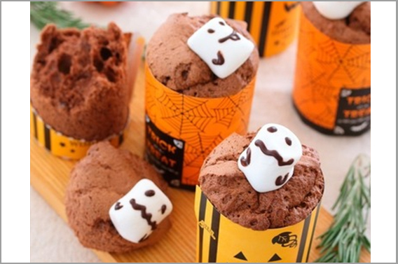簡単ハロウィン！おばけちゃんのシフォンケーキ