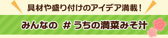 みんなの #うちの満菜みそ汁